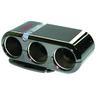 View Item Type-S LED Triple Car Cigarette Lighter Socket Black Chrome
